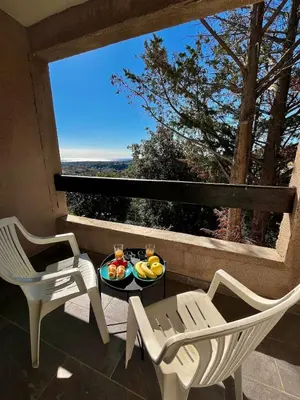 Balcon ou terrasse dans l'établissement Maison avec vue mer