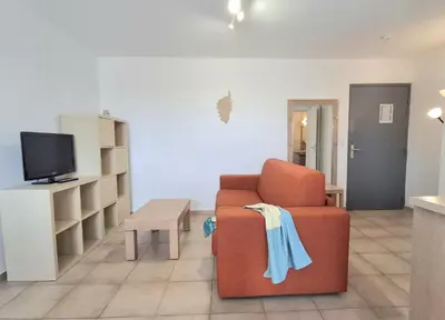 Télévision ou salle de divertissement dans l'établissement Villas MELODY - Appartement climatisé 4/6 pers