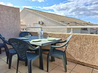 Balcon ou terrasse dans l'établissement Villas MELODY - Appartement climatisé 4/6 pers