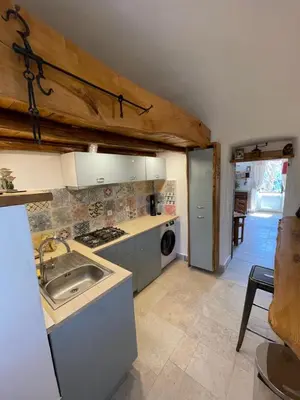 Cuisine ou kitchenette dans l'établissement Casa Rosa