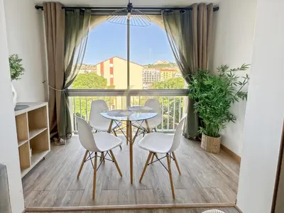 Balcon ou terrasse dans l'établissement Duplex T2 - Madonna di a Sarra