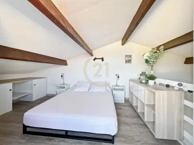 Un ou plusieurs lits dans un hébergement de l'établissement Duplex T2 - Madonna di a Sarra