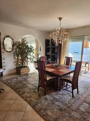 Coin salon dans l'établissement Appartement centre de calvi