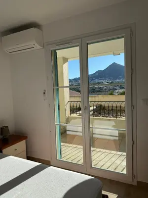 Un ou plusieurs lits dans un hébergement de l'établissement T2 Le Clos des Oliviers