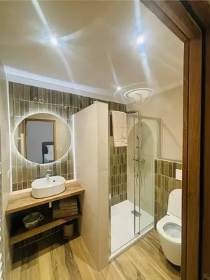 Salle de bains dans l'établissement Les chambres du Cap Corse