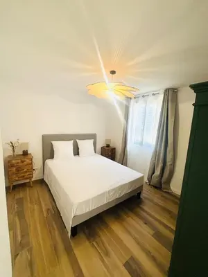 Un ou plusieurs lits dans un hébergement de l'établissement Les chambres du Cap Corse