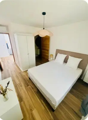 Un ou plusieurs lits dans un hébergement de l'établissement Les chambres du Cap Corse
