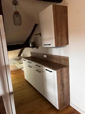 Cuisine ou kitchenette dans l'établissement Charming apartment in Corsican Village