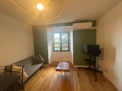 Télévision ou salle de divertissement dans l'établissement Charming apartment in Corsican Village
