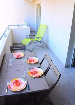 Coin salon dans l'établissement Appartement l'Orangeraie