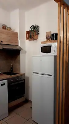 Cuisine ou kitchenette dans l'établissement Terra Corsa Duplex T2