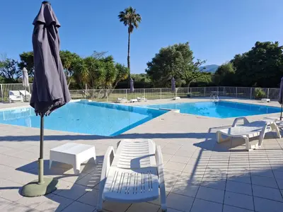 Piscine de l'établissement T2 Terrasse climatisé piscine à T FLORENT ou située à proximité