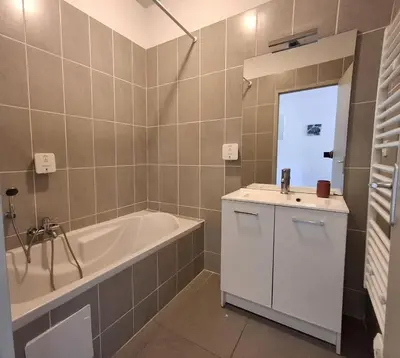 Salle de bains dans l'établissement T2 Terrasse climatisé piscine à T FLORENT