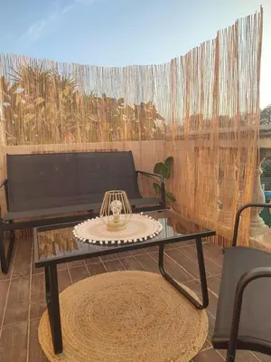 Balcon ou terrasse dans l'établissement Jolie location chez Philippe & Karine