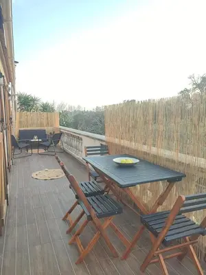 Balcon ou terrasse dans l'établissement Jolie location chez Philippe & Karine