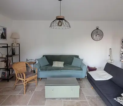 Coin salon dans l'établissement Belle maison en Balagne