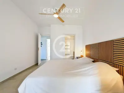 Un ou plusieurs lits dans un hébergement de l'établissement Superbe appartement T4 vue mer - Calvi