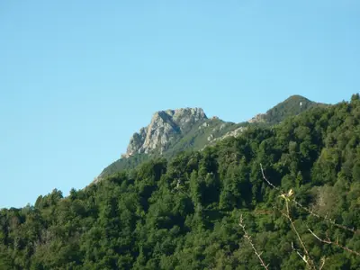 Vue générale sur la montagne ou vue sur la montagne depuis la maison de vacances