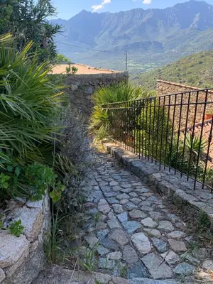 Vue générale sur la montagne ou vue sur la montagne depuis la maison de vacances