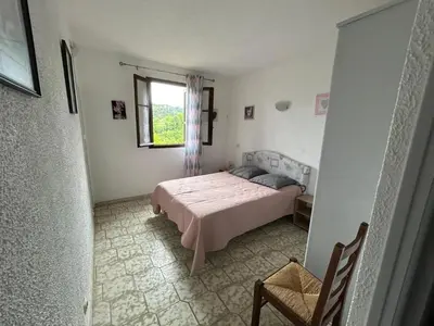 Un ou plusieurs lits dans un hébergement de l'établissement Appartement avec balcon à Marignana, 30 m², 4 pers.