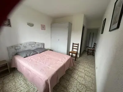 Un ou plusieurs lits dans un hébergement de l'établissement Appartement avec balcon à Marignana, 30 m², 4 pers.