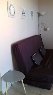 Coin salon dans l'établissement appartement bords de Mer