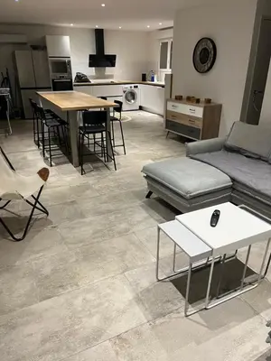 Cuisine ou kitchenette dans l'établissement Chez lili