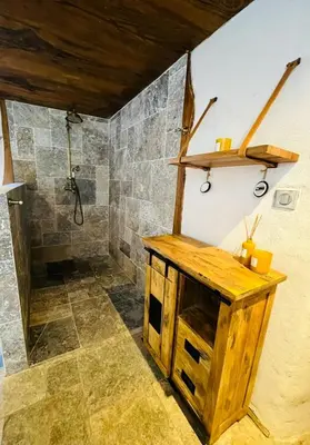 Cuisine ou kitchenette dans l'établissement Charming house with sea view Emily in Porri