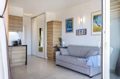 Coin salon dans l'établissement Casa Ange - Appartement vue mer