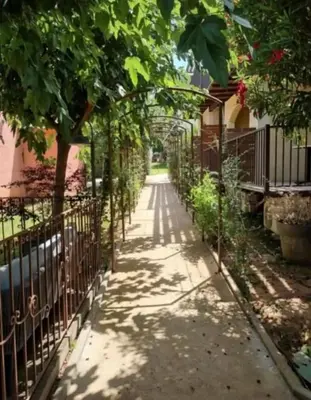 Jardin de l'établissement Studio dans résidence avec piscine à Sisco