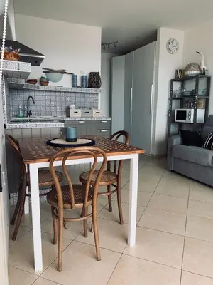 Cuisine ou kitchenette dans l'établissement Corsica Sant Ambroggio House of Blanche