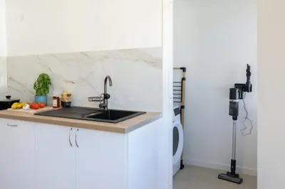 Cuisine ou kitchenette dans l'établissement Casa des Iles