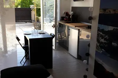 Cuisine ou kitchenette dans l'établissement U Sognu - Studio