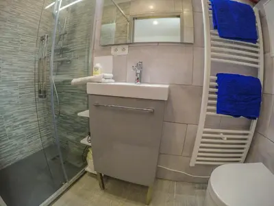 Salle de bains dans l'établissement U Sognu - Studio