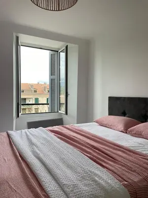 Un ou plusieurs lits dans un hébergement de l'établissement Appartement Corte centre ville
