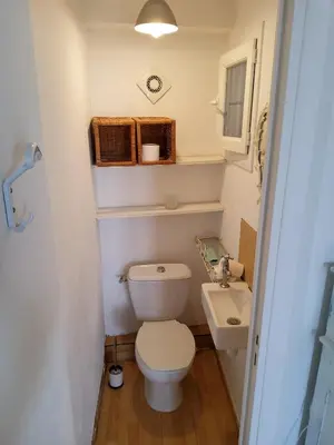 Salle de bains dans l'établissement Cap Corse-Santa Severa, grande appartamento vista mare