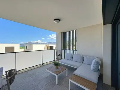 Balcon ou terrasse dans l'établissement Appartement avec vue sur la mer et la citadelle