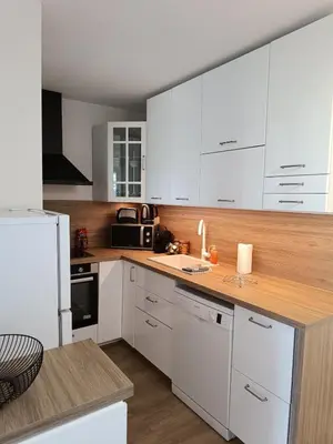 Cuisine ou kitchenette dans l'établissement couché de soleil