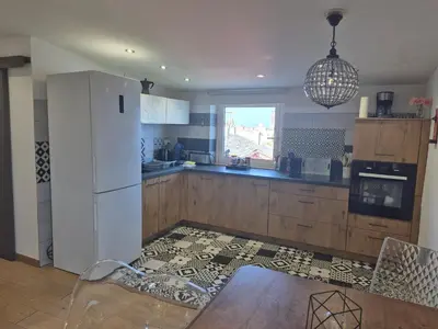 Cuisine ou kitchenette dans l'établissement nid d'aigle