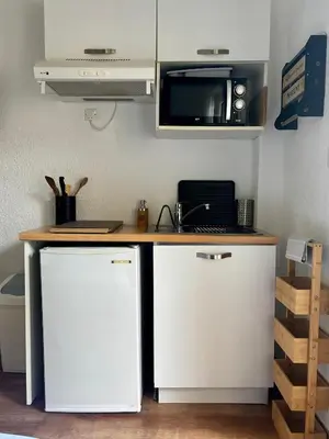 Cuisine ou kitchenette dans l'établissement Rundinelle di Saint-Florent