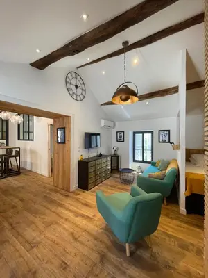 Coin salon dans l'établissement Cap sur la mer - casa Paoli