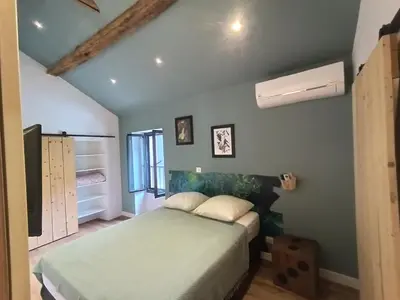 Un ou plusieurs lits dans un hébergement de l'établissement Cap sur la mer - casa Paoli
