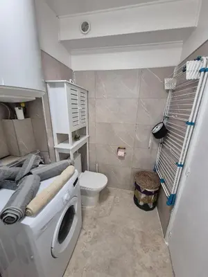 Salle de bains dans l'établissement City center apartment with sea view