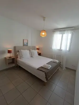 Un ou plusieurs lits dans un hébergement de l'établissement Evasion ensoleillé à 5 minutes de Bastia