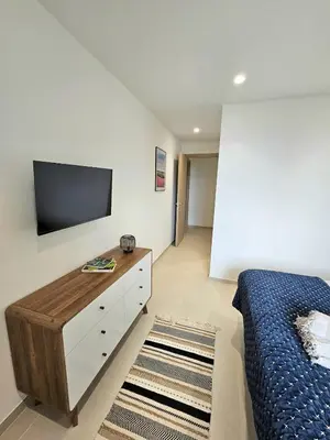 Télévision ou salle de divertissement dans l'établissement Splendide villa avc piscine-les Collines Bastia