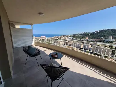 Balcon ou terrasse dans l'établissement Bastia T2 neuf de standing, cosy avec parking