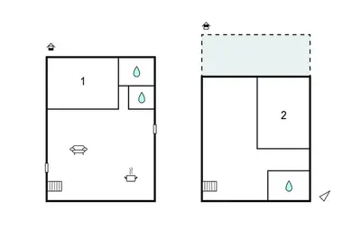 Plan de l'établissement 2 Bedroom Gorgeous Home In Prunete