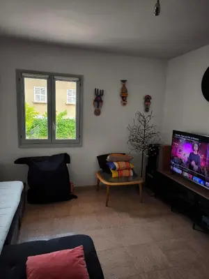 Télévision ou salle de divertissement dans l'établissement Sud Bastia 50 m2 privé avec jacuzzi et piscine