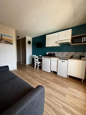 Cuisine ou kitchenette dans l'établissement Studio di legnu à Saint-Florent