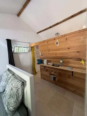 Un ou plusieurs lits dans un hébergement de l'établissement Chambre d'Hôtes Chez Tania et Benoit